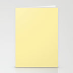 Butter Yellow Pale Soft Pastel Solid Stationery Card Gallery Image 2