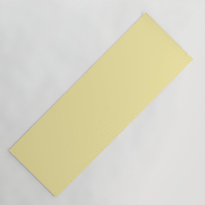 Butter Yellow Pale Soft Pastel Solid Yoga Mat Gallery Image 1
