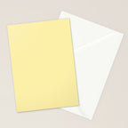 Butter Yellow Pale Soft Pastel Solid Stationery Card Gallery Image 2
