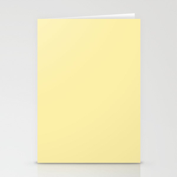 Butter Yellow Pale Soft Pastel Solid Stationery Card Gallery Image 1