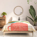 Whimsical Tropical Leaf Still Life Comforter Gallery Image 3