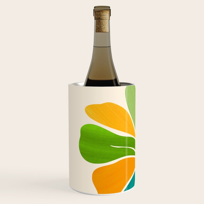Whimsical Tropical Leaf Still Life Wine Chiller Gallery Image 2