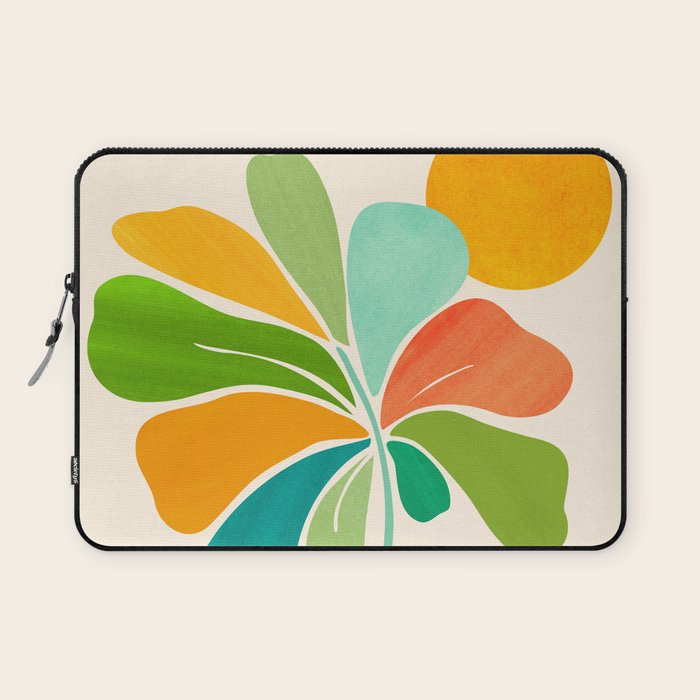 Whimsical Tropical Leaf Still Life Laptop Sleeve Gallery Image 1