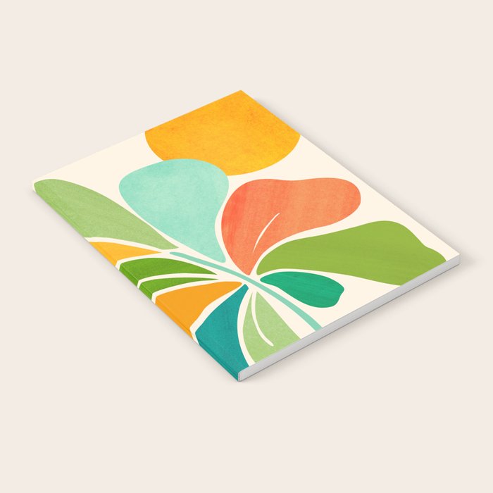 Whimsical Tropical Leaf Still Life Notebook Gallery Image 2