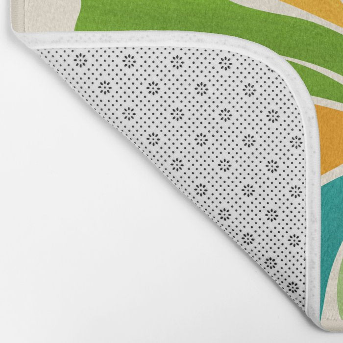 Whimsical Tropical Leaf Still Life Bath Mat Gallery Image 2