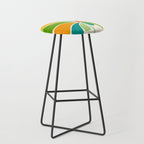 Whimsical Tropical Leaf Still Life Stool Gallery Image 1