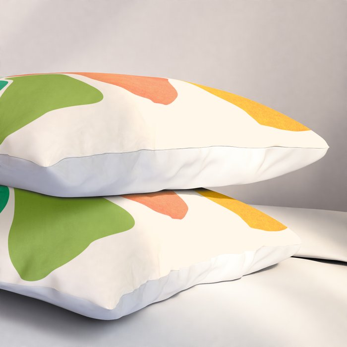 Whimsical Tropical Leaf Still Life Pillow Sham Gallery Image 3