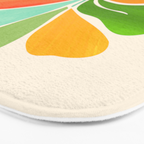 Whimsical Tropical Leaf Still Life Bath Mat Gallery Image 3