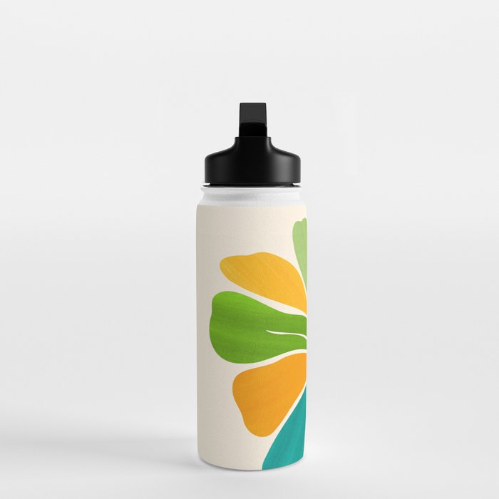 Whimsical Tropical Leaf Still Life Water Bottle Gallery Image 3