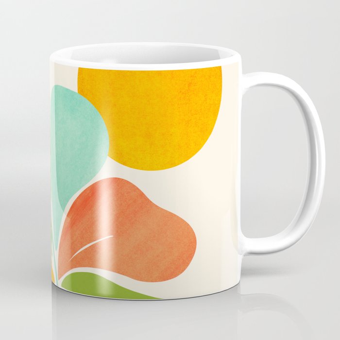 Whimsical Tropical Leaf Still Life Coffee Mug Gallery Image 1