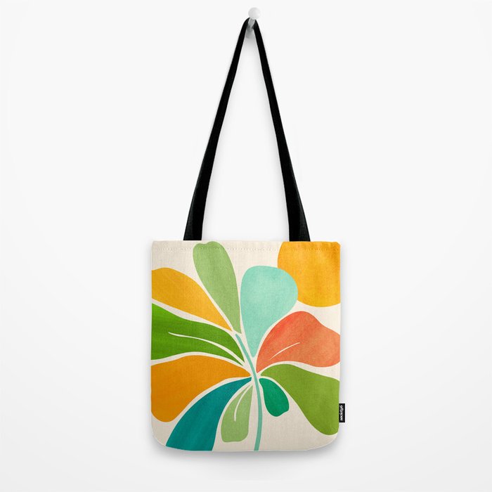 Whimsical Tropical Leaf Still Life Tote Bag Gallery Image 2