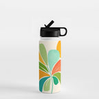 Whimsical Tropical Leaf Still Life Water Bottle Gallery Image 1