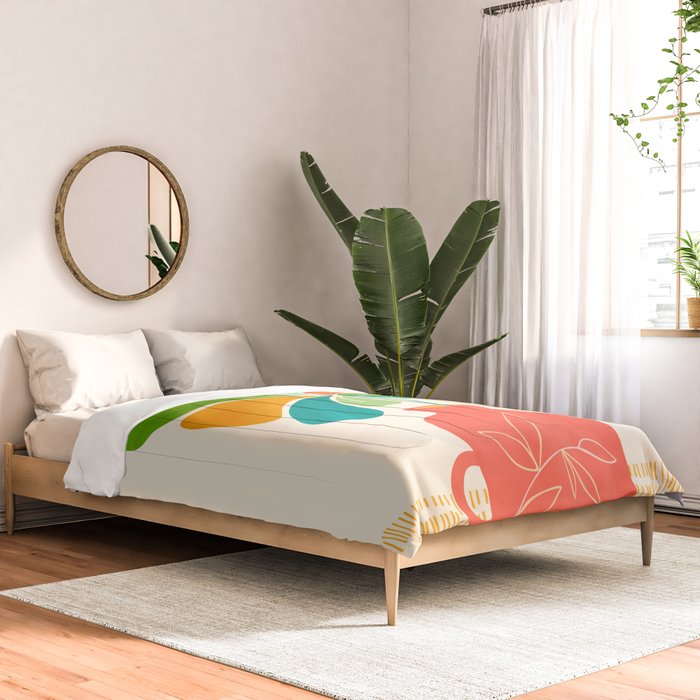 Whimsical Tropical Leaf Still Life Comforter Gallery Image 2