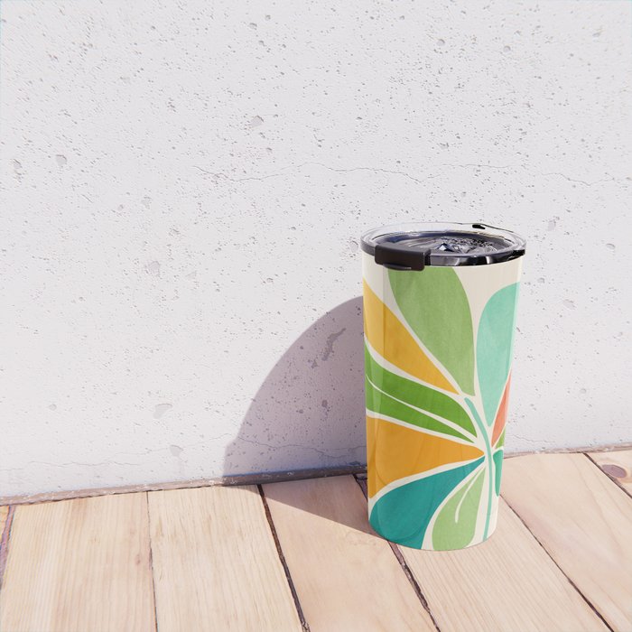 Whimsical Tropical Leaf Still Life Travel Mug Gallery Image 4
