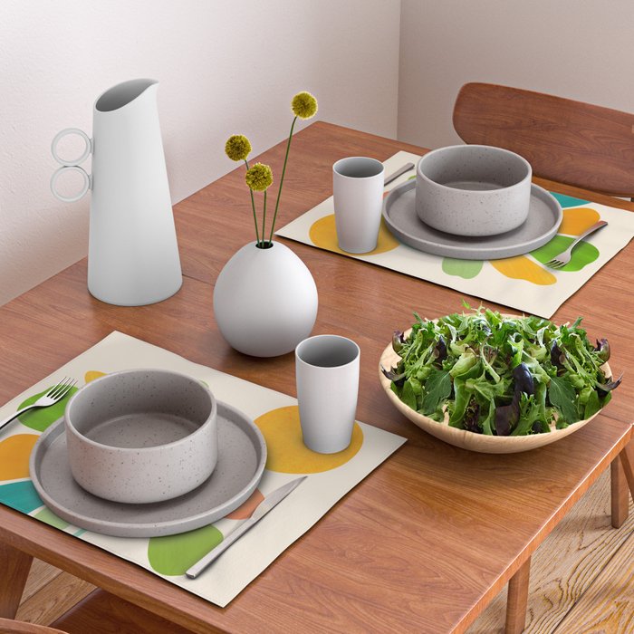 Whimsical Tropical Leaf Still Life Placemat Gallery Image 2