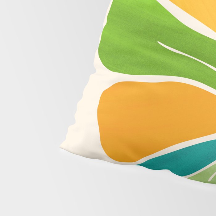 Whimsical Tropical Leaf Still Life Pillow Sham Gallery Image 4