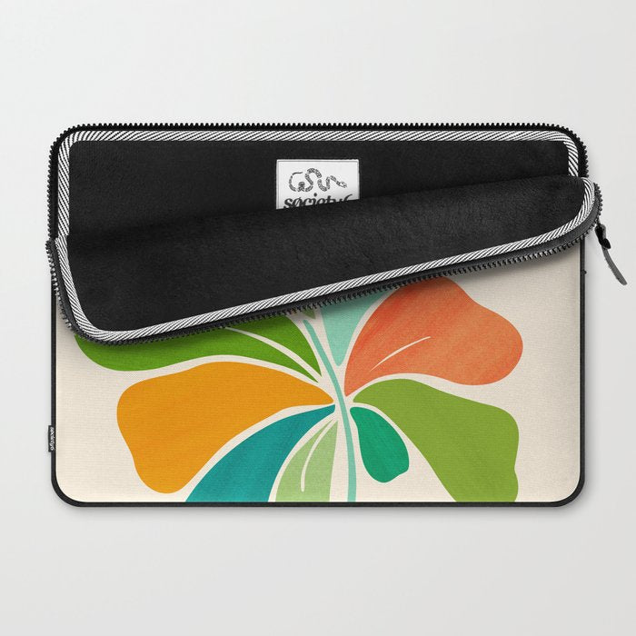 Whimsical Tropical Leaf Still Life Laptop Sleeve Gallery Image 2