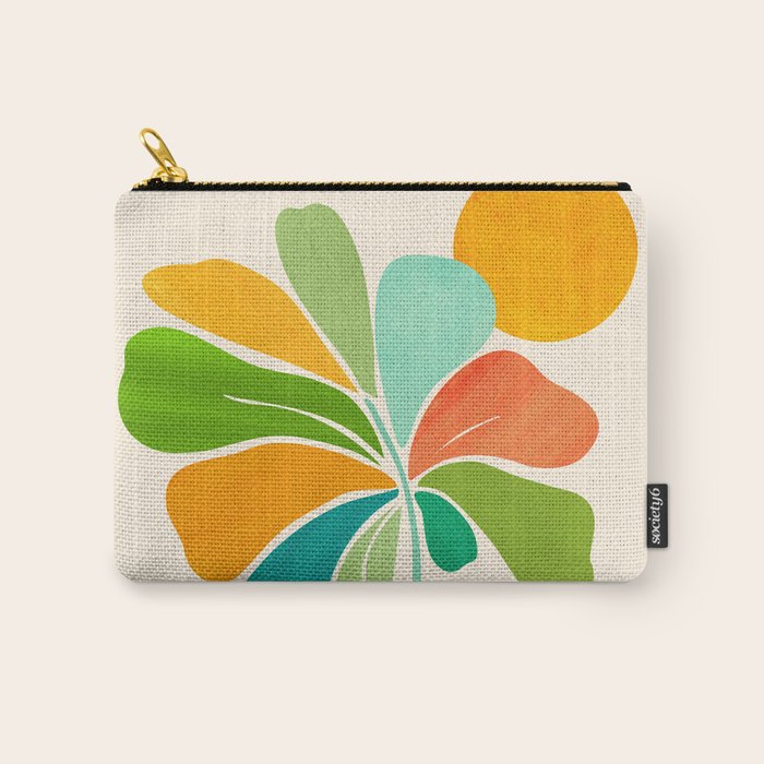 Whimsical Tropical Leaf Still Life Carry All Pouch Gallery Image 1