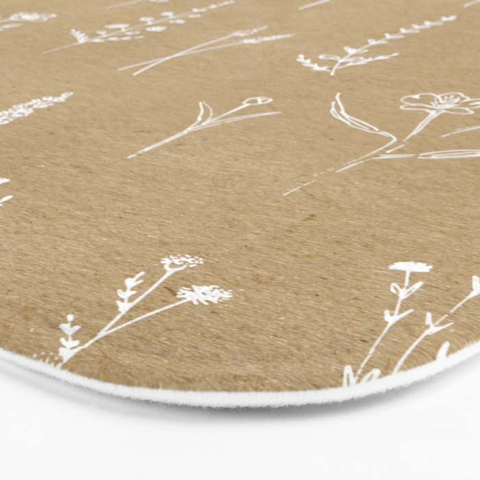 Wildflowers kraft Bath Mat Gallery Image 3