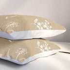 Wildflowers kraft Pillow Sham Gallery Image 3