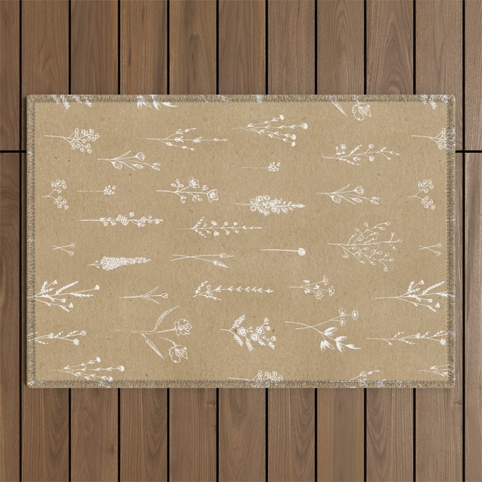Wildflowers kraft Outdoor Rug Gallery Image 1