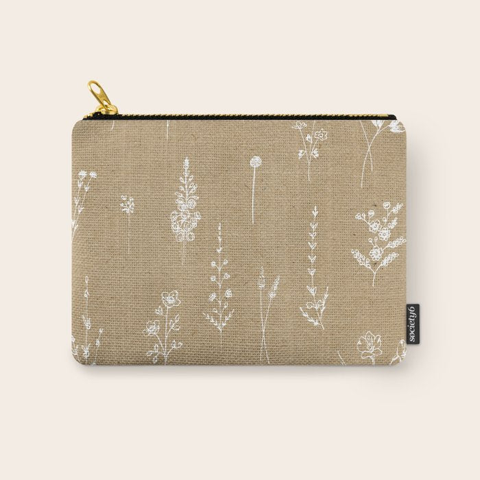 Wildflowers kraft Carry All Pouch Gallery Image 1