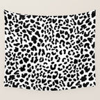 Black & White Leopard Skin Wall Tapestry Gallery Image 4
