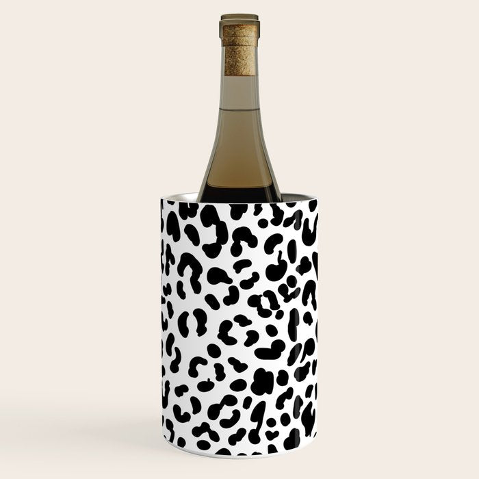 Black & White Leopard Skin Wine Chiller Gallery Image 3