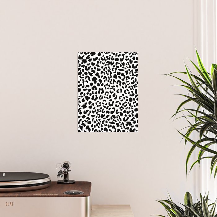 Black & White Leopard Skin Poster Gallery Image 2