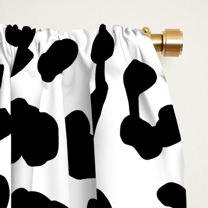 Black & White Leopard Skin Window Curtain Gallery Image 2