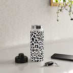Black & White Leopard Skin Water Bottle Gallery Image 4