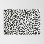 Black & White Leopard Skin Rug Gallery Image 2
