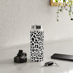 Black & White Leopard Skin Water Bottle Gallery Image 4