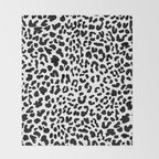 Black & White Leopard Skin Throw Blanket Gallery Image 2