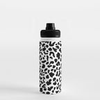 Black & White Leopard Skin Water Bottle Gallery Image 3