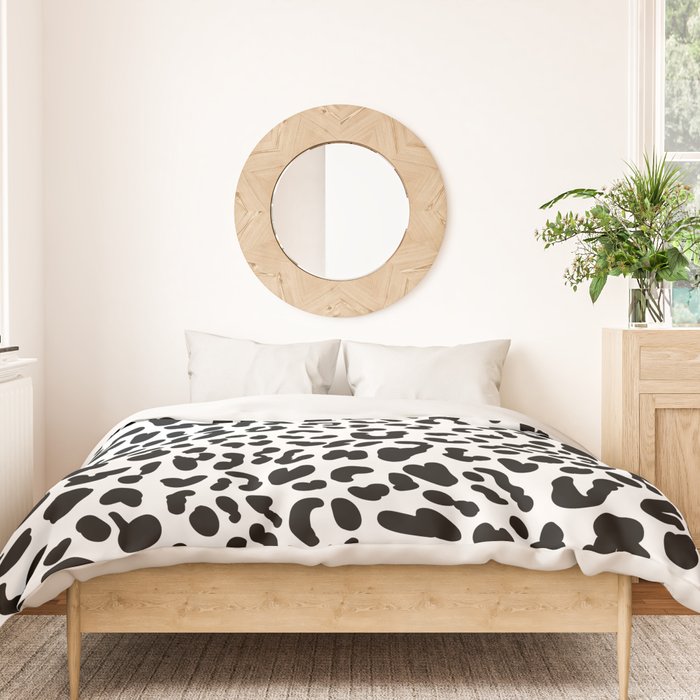 Black & White Leopard Skin Duvet Cover Gallery Image 3