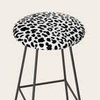 Black & White Leopard Skin Stool Gallery Image 2