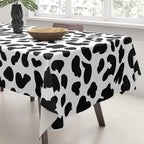 Black & White Leopard Skin Tablecloth Gallery Image 3