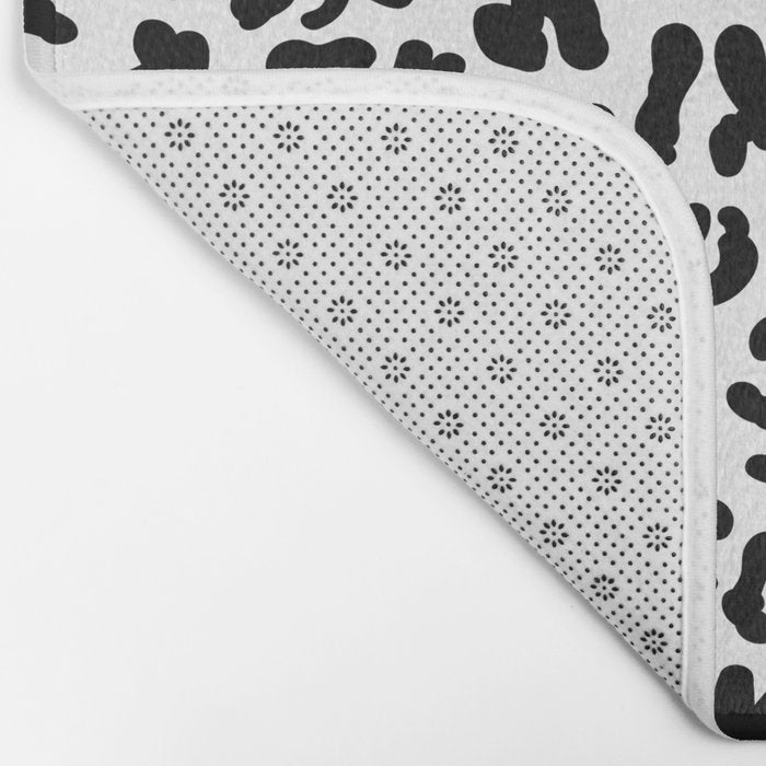 Black & White Leopard Skin Bath Mat Gallery Image 2