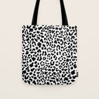 Black & White Leopard Skin Tote Bag Gallery Image 1
