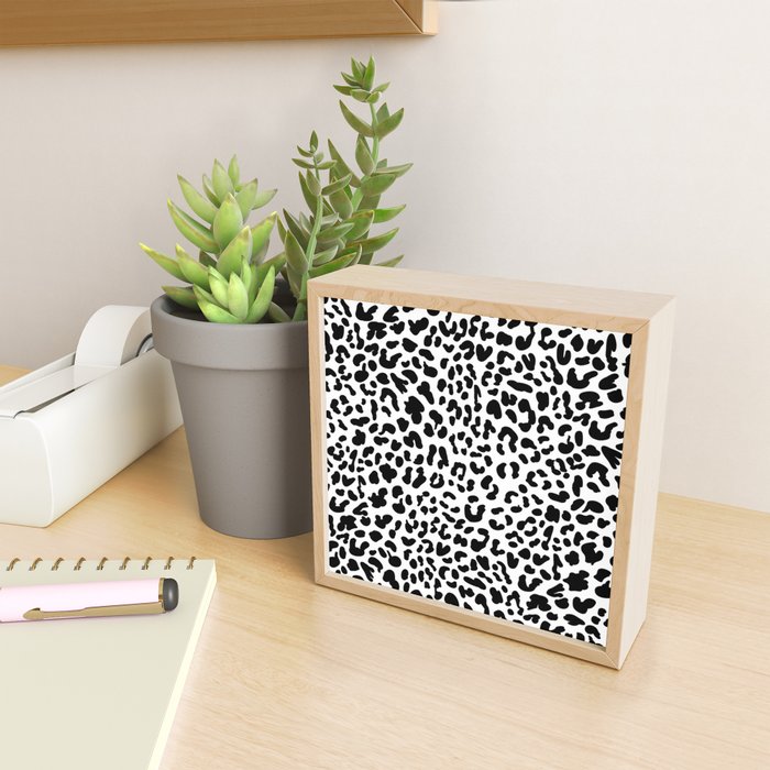 Black & White Leopard Skin Mini Art Print Gallery Image 2