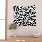 Black & White Leopard Skin Wall Tapestry Gallery Image 2