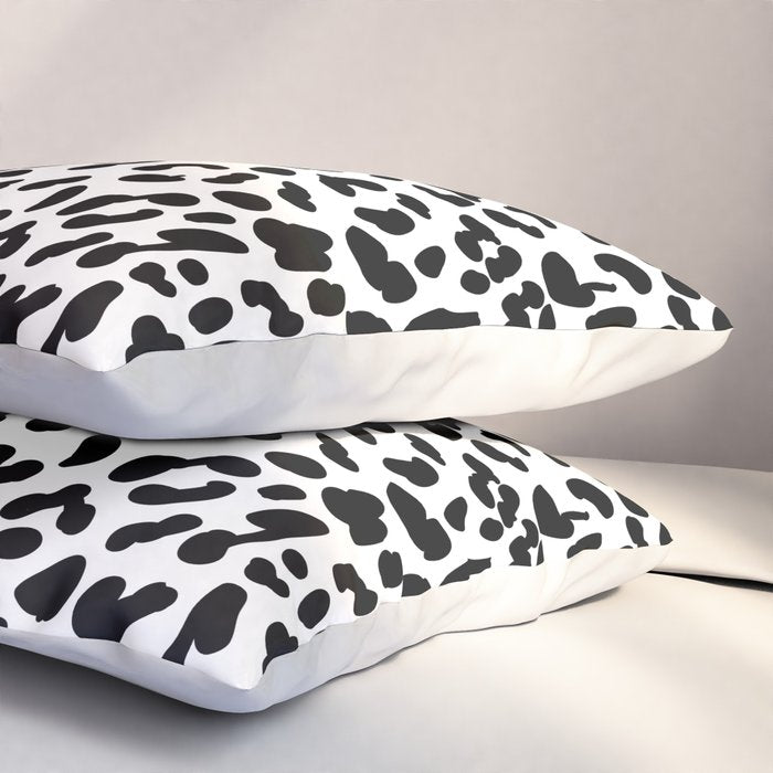 Black & White Leopard Skin Pillow Sham Gallery Image 3