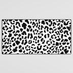 Black & White Leopard Skin Desk Mat Gallery Image 3