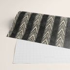Canyon Stripe - black and cream Wrapping Paper Gallery Image 2