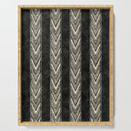 Canyon Stripe - black and cream Serving Tray Gallery Image 1