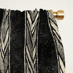 Canyon Stripe - black and cream Window Curtain Gallery Image 2