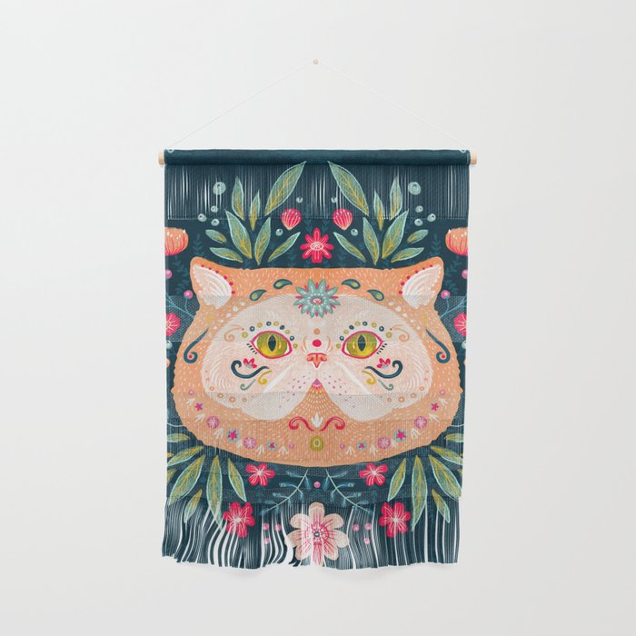 Candied Sugar Skull Kitty Wall Hanging Gallery Image 1