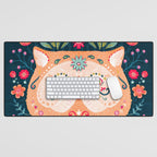 Candied Sugar Skull Kitty Desk Mat Gallery Image 1