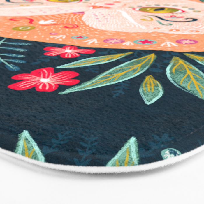 Candied Sugar Skull Kitty Bath Mat Gallery Image 3